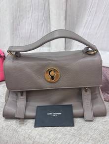 Preloved Grey Yves Saint Laurent Muse II Handbag