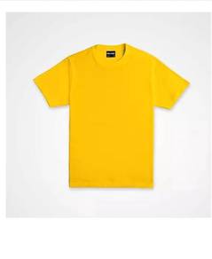 T-shirt plain short sleeve yellow