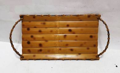 Rectangular Bamboo Tray, Decorative Tray, Wooden S