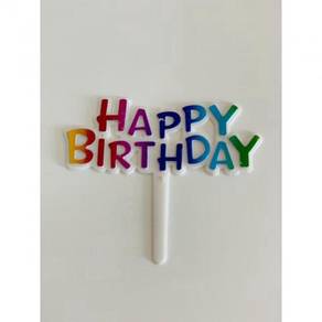 1pc Rainbow Happy Birthday Cake Topper Decoration