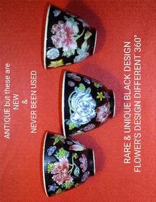 RARE ANTQUE & DESIGN , NEW/UNUSED set of 3 teacups