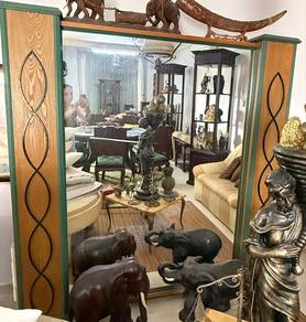Mirror with Wooden Stands