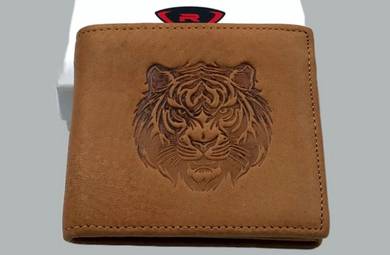 R.Rider Tiger Genuine Cow Leather Men's Wallet