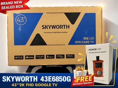 Skyworth 43E6850G 43” 2K FHD Google TV New Sealed