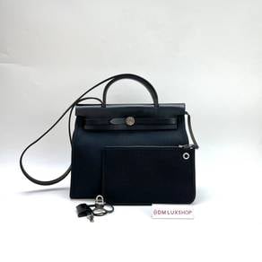 Preloved Hermes Herbag Zip 31 Noir PHW