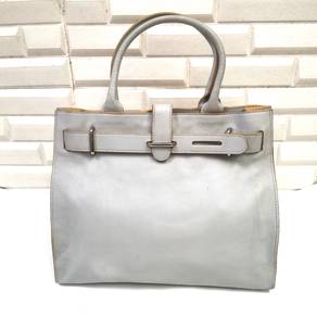 Furla Greta Purple Lavender Leather Rare Baf