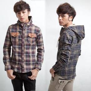 A5091 BLUE HOODIE URBAN COWBOY LONG SLEEVE SHiRT