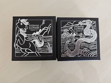 Perth Mint Lunar Series 3, Coloured Dragon & Horse