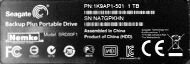 SEAGATE 1TB External Harddisk to letgo