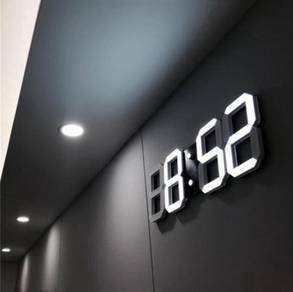3D LED Digital Wall Table Clock Alarm Time