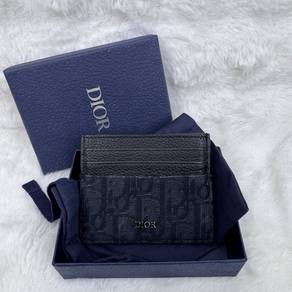 Authentic Dior Black Oblique Cardholder