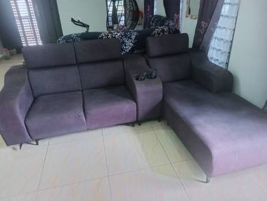 L shape sofa untuk dijual.
