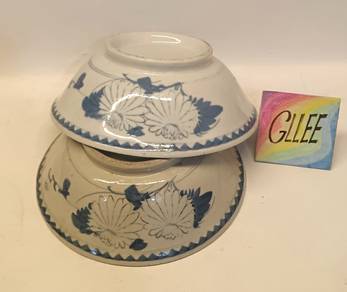 Vintage Porcelain Bowl 2pcs 
怀旧老碗2个
