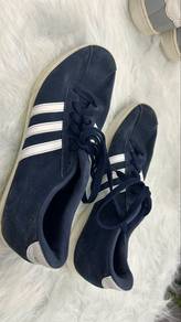 navy blue Adidas NEO suede sneakers
