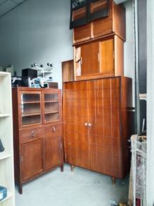 almari baju + kabinet desply kayu solid 