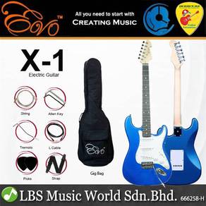 Evo X-1-BL Stratocaster Electric Guitar Linden Woo