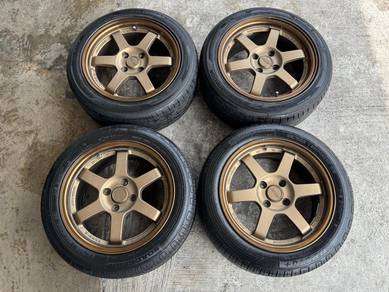Rim second 15 TE37 Thai siap tayar myvi vios saga
