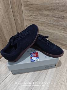 Clarks CraftRally Ace Black Suede Sneakers