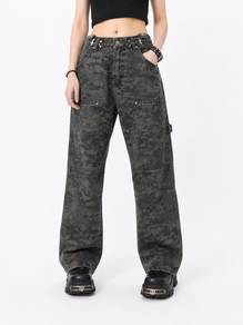 Y2K Camo Double Knee Carpenter Jeans Utility Pants