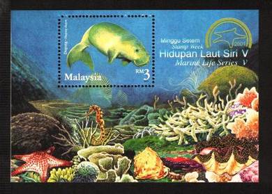 Miniature Sheet Pef Marine Life Malaysia 2001