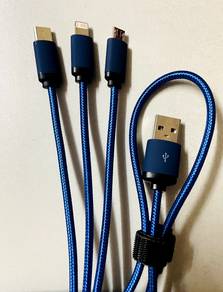 3in1 Cable iPhone Android MicroUSB TypeC Lightning