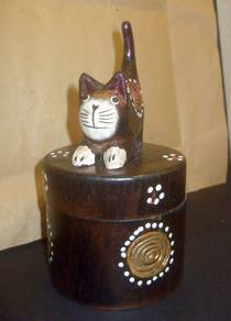 Cute Cat Wood Box (New)