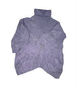 MOUSSY Grey Cable Knit Turtleneck
