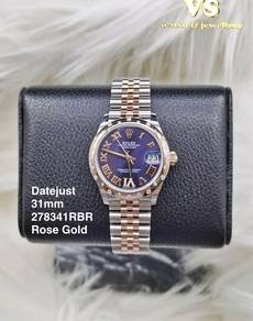 Rolex Datejust 31mm 278341RBR purple Rose Gold New