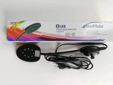 Dophin 8 LED Mini Aquarium Light Fish Tank Ikan