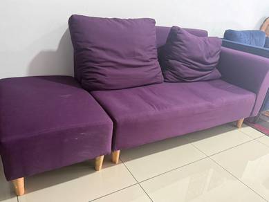 Sofa L shape purple