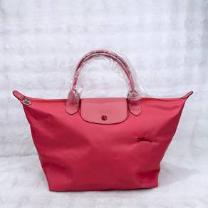 Longchamp pink Le pliage tote bag