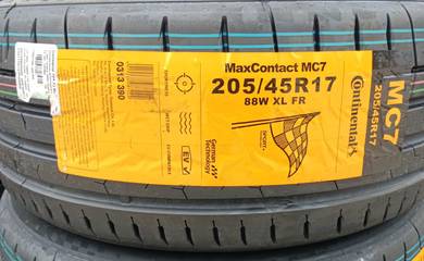 205 45 17 CONTINENTAL MC7 Tayar Tyre New 2026