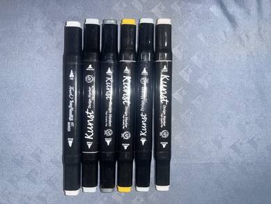 6 water color marker