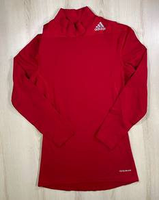 Adidas Techfit Red Turtleneck Fitted Tee #DR Used