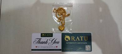 [BARU] Rantai Leher Emas Ratu Jewels + Loket Love