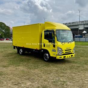 14ft Lori Box + Taillift Isuzu baru NLR Pro 1 Tan