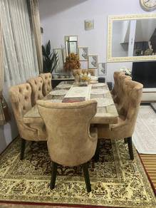 Dining table velvet 8-seater