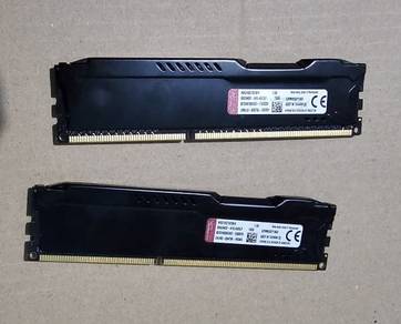 2x Kingston HyperX Fury DDR3 Desktop Ram