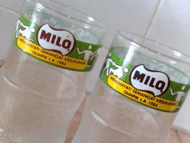 3501 cawan milo olimpik L.A.1984 glass cup