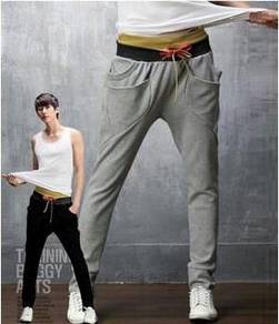 PA016 Drawstring Baggy Double Waist Sports Pants