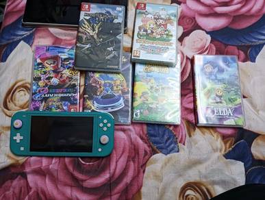 nitendo switch lite, with games sekali