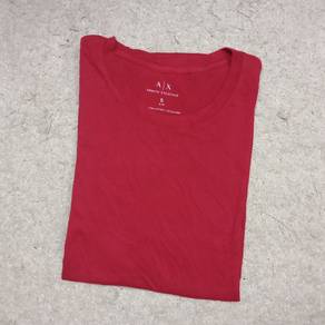 Armani Exchange Red Crew-Neck T-shirt
