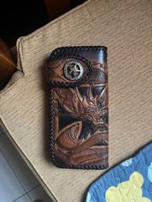 Handcrafted dragon leather wallet