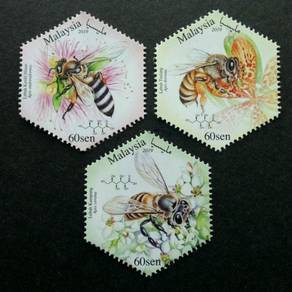 Mint Stamp Honey Bees Malaysia 2019