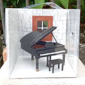 Custom Hand Made Grand Piano Miniature Model Decor