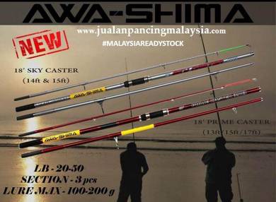 Awashima prime caster surf rod 15 & 17 kaki