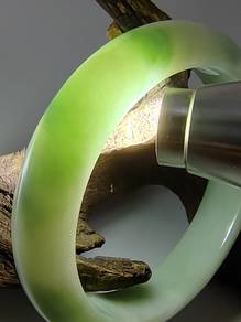 58.50mm Ice Light Green Burma Jadeite Jade Bangle