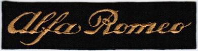 Alfa Romeo Text Logo Motor Car Racing Patch