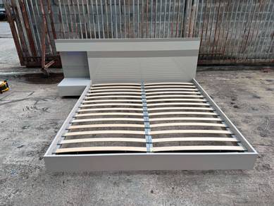 Side Storage LED Drawer Katil King Bed Frame