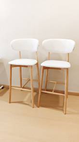 New Set of 2 Muji Style High Bar Stools Chairs